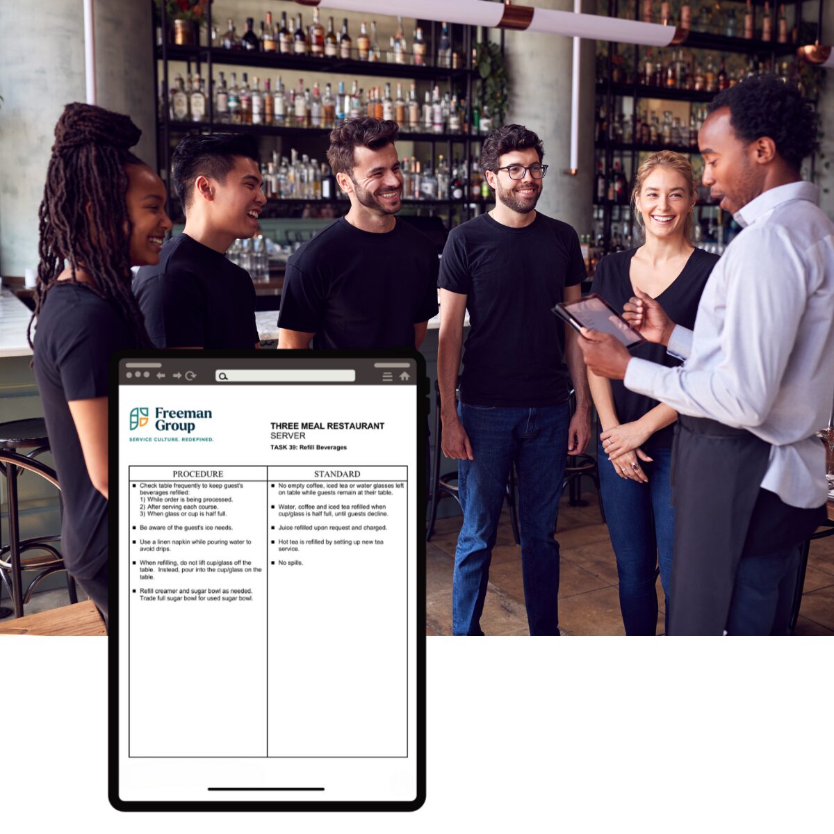 Freeman Group's SOP Example with clear, measurable service benchmarks for every role